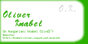 oliver knabel business card